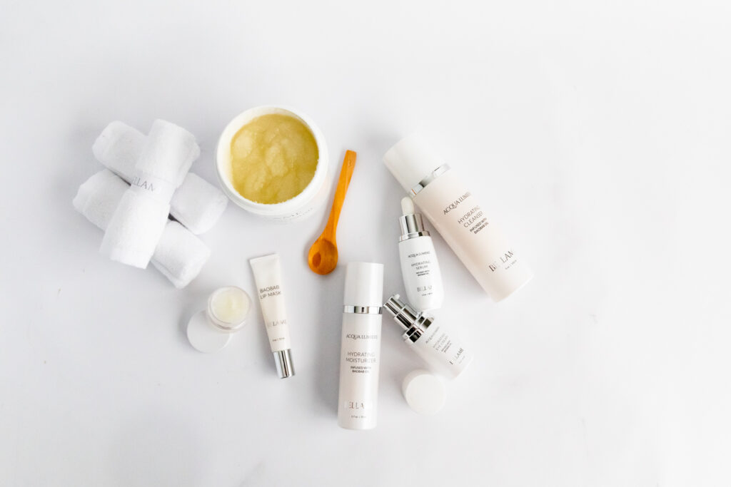 A collection of Bellame Skincare Products, featuring luxurious skincare solutions designed to hydrate, rejuvenate, and enhance your natural glow, selected by Stephanie Treadway